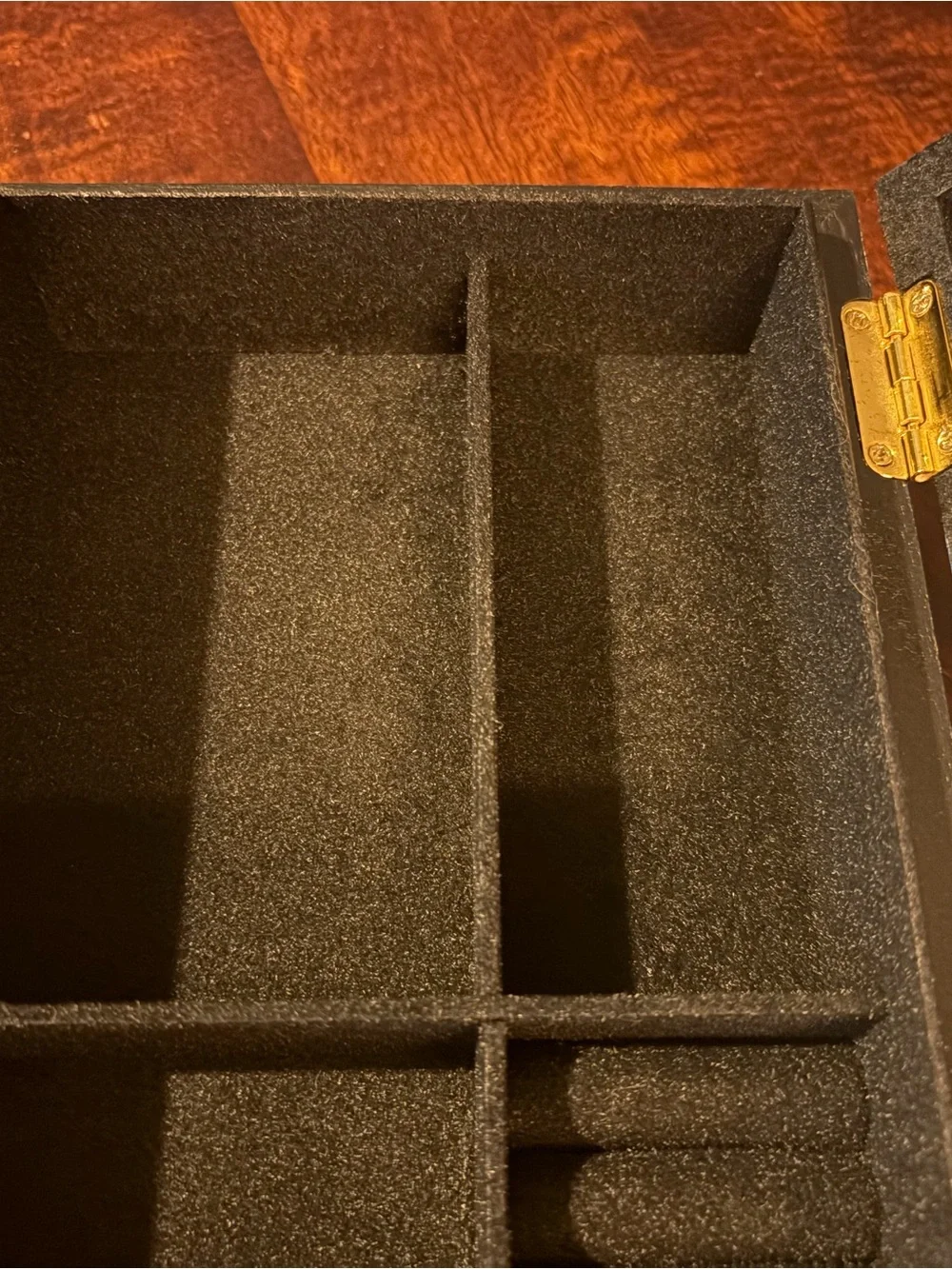 Upcycled Aging Room La Bohème Cigar Box Jewelry Organizer Box, Black Interior